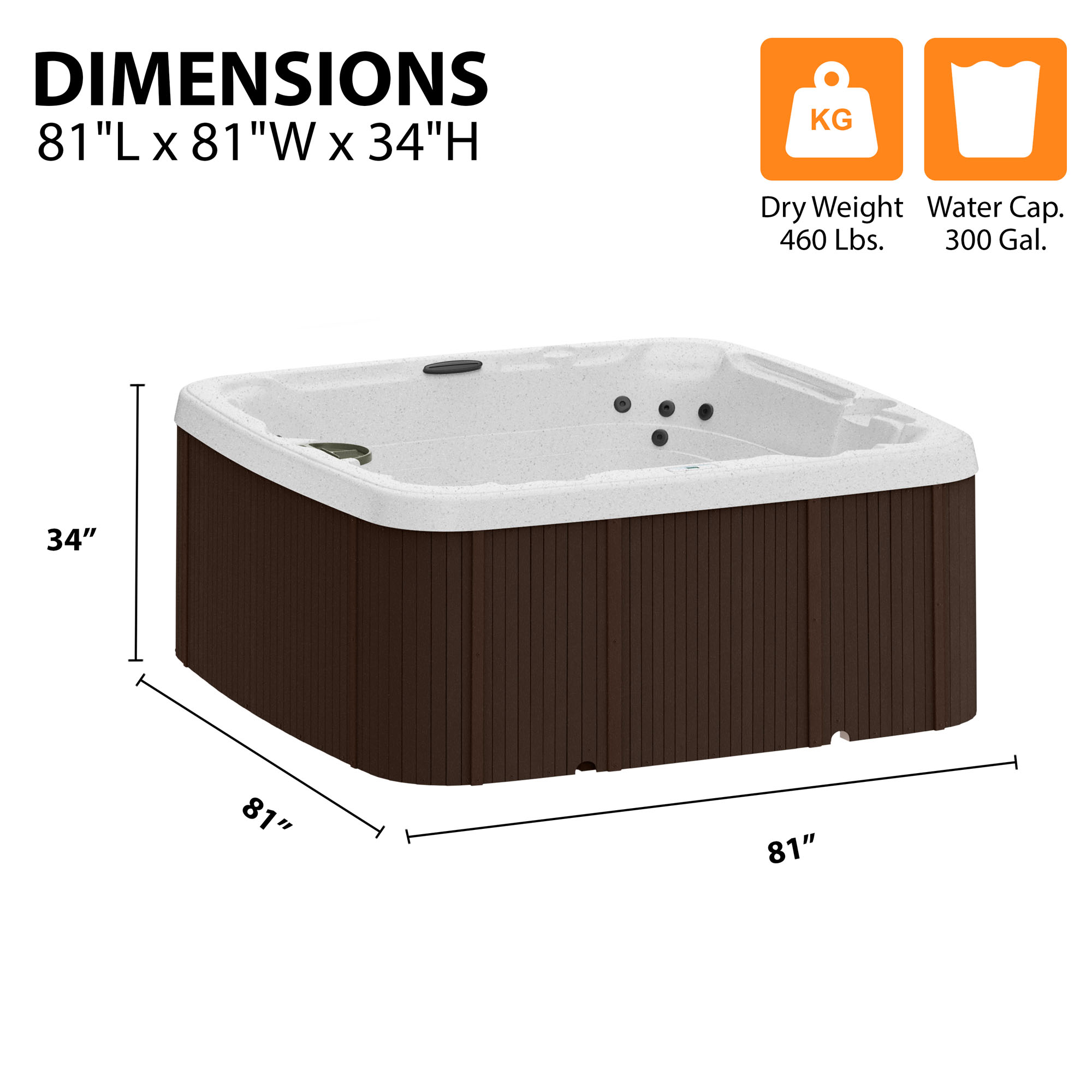 Plug and Play Hot Tub | Paradise White/Espresso | LifesmartOutlet.com